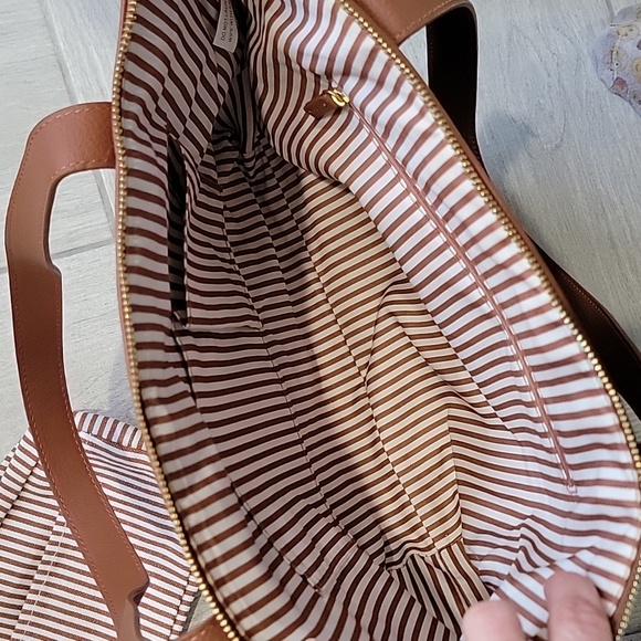 Joy Mangano HSN • Double Decker Tote Bag, Faux Leather, NWOT - Picture 6 of 6